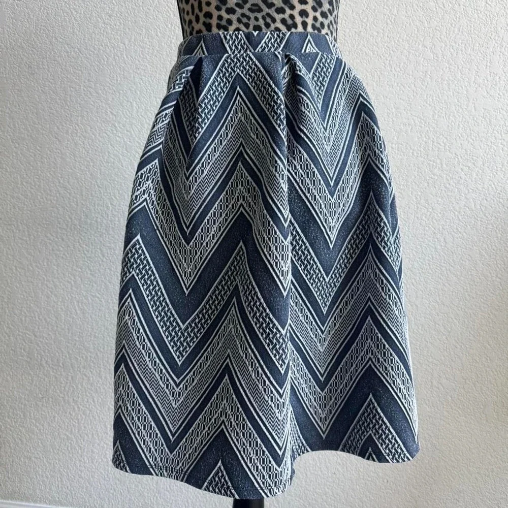 Joe B vintage blue and white midi skirt - Picture 3 of 6